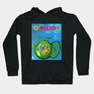 Vintage Gong Flying Teapot Hoodie